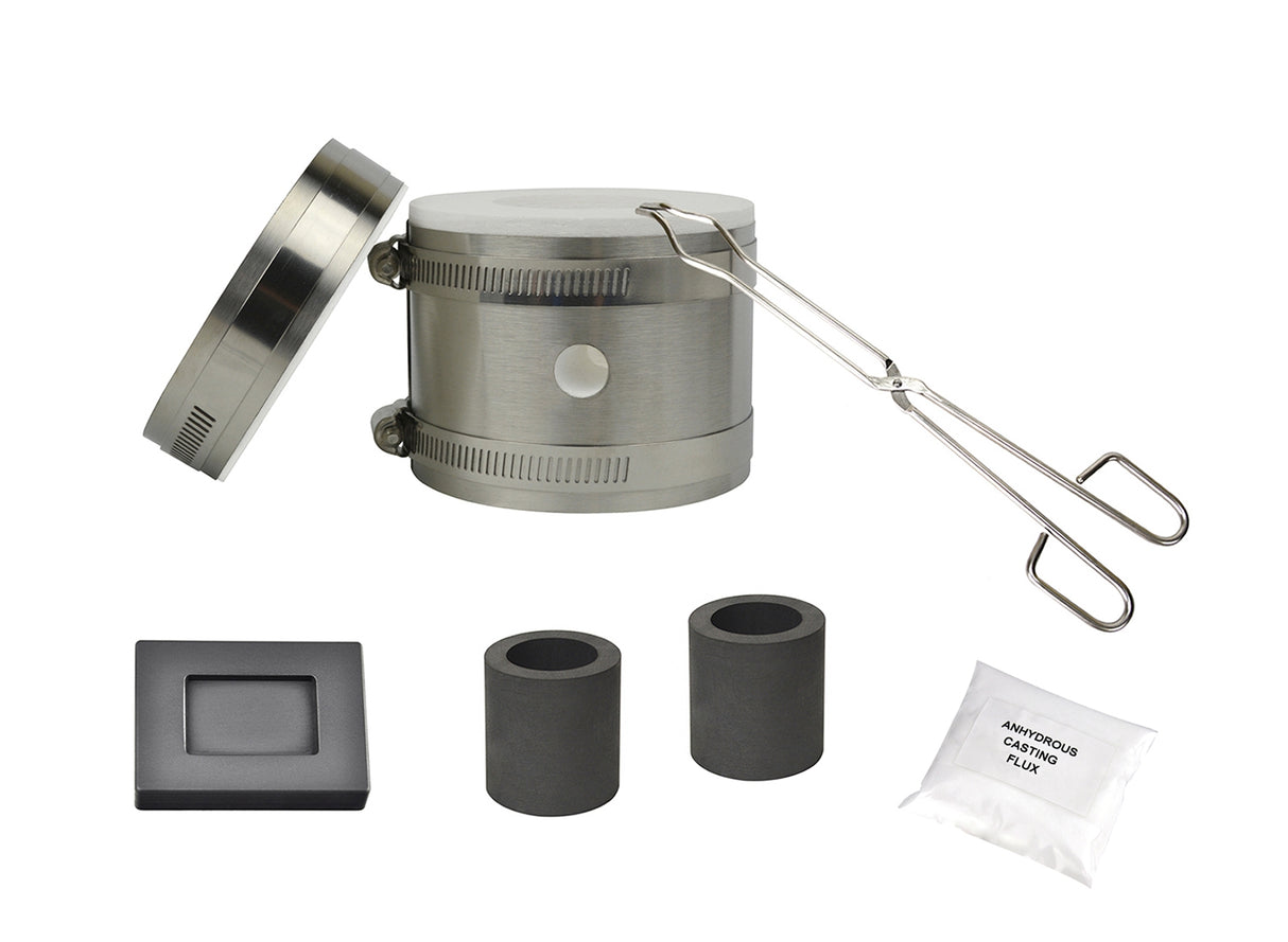 Deluxe Mini Pro Kiln Propane Furnace Kit with 2 Oz Graphite Mold and Accessories by PMC Supplies
