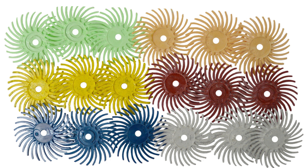 18 Piece 3/4" 3M Micron Radial Disc Polishing Set by PMC Supplies