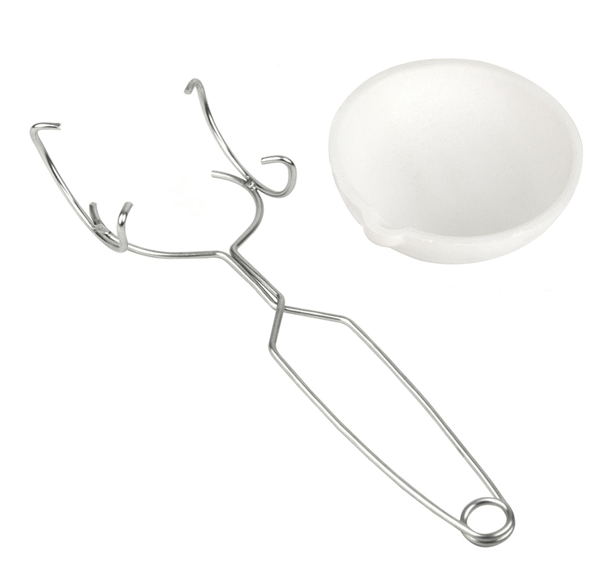 250 Gram Ceramic Crucible and Whip Tongs Metal Melting Set by PMC Supplies