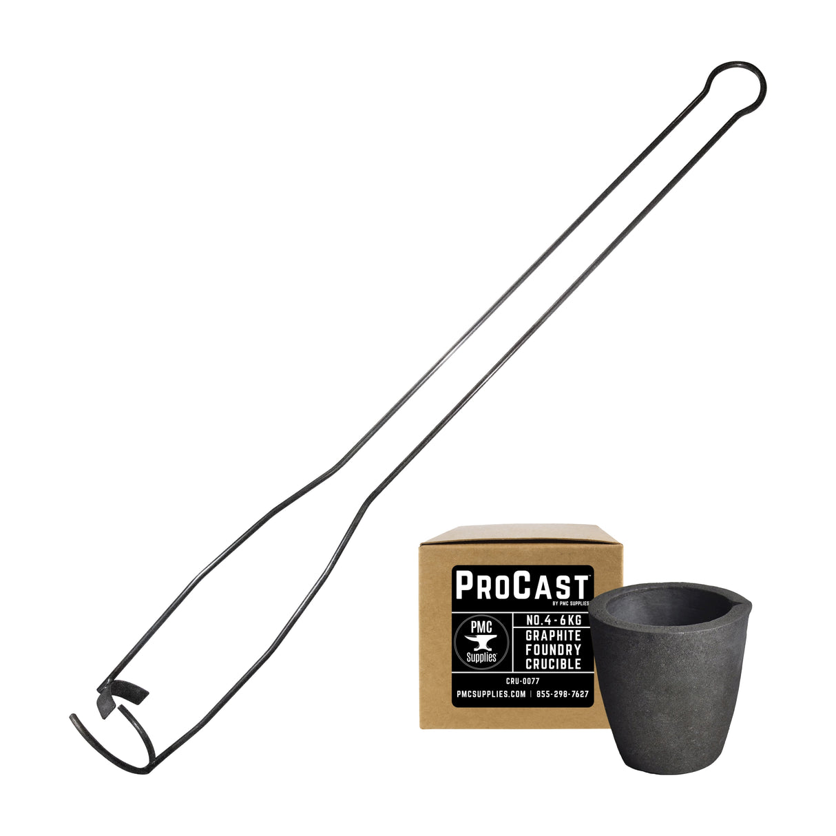 ProCast #4 - 6Kg Crucible Vertical Lifting Pouring Tong Kit by PMC Supplies