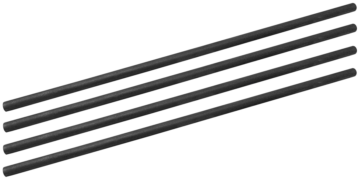 Set of 4 graphite crucible stir rods, 5/16" x 12", heat-resistant and durable for stirring molten materials