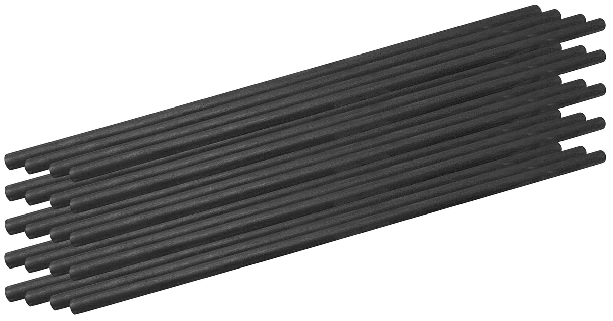 20-pack of 5/16" x 12" graphite crucible stir rods for high-temperature stirring in melting processes