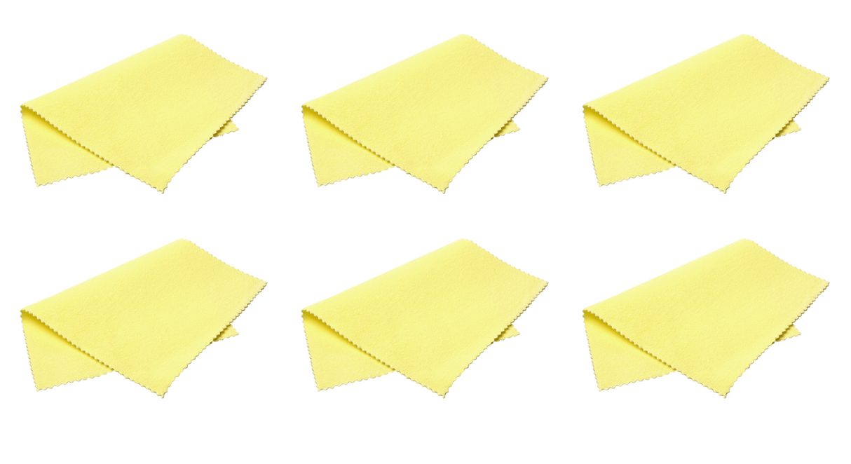 Sunshine Polishing Cloth Kit 6-pack for jewelry and watch cleaning safe on precious metals