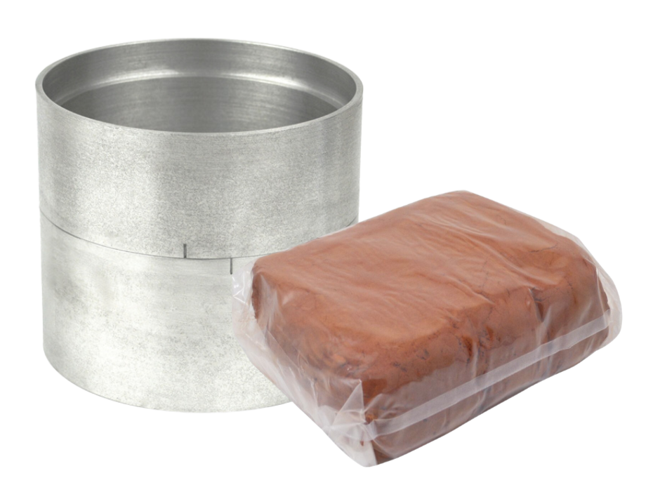 Delft Clay Sand Kit with aluminum 100mm round mold frame and high-quality casting sand for smooth, precise molds