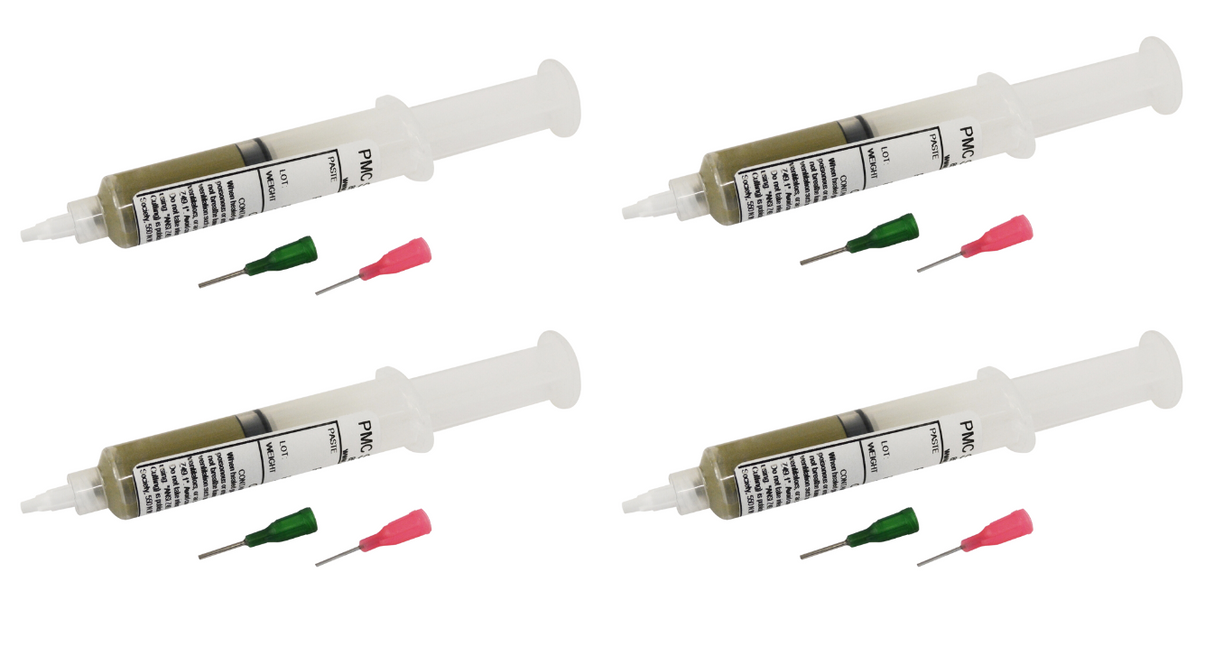 Silver Soldering Paste Kit: SS65 Soft, SS70 Medium, SS75 Hard, and SS56 Extra Easy - 1/4 T. Oz Each by PMC Supplies