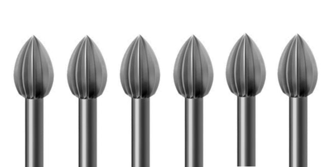 6-pack of 2.00 mm Bud Klein burs dental rotary cutting tools made in England