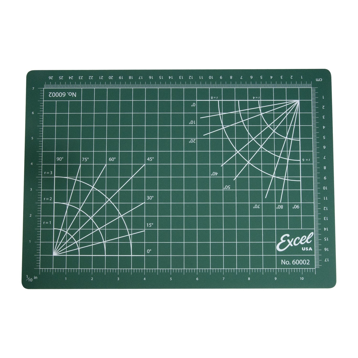 Green 8-1/2" x 12" self-healing cutting mat with grid lines for precise crafting and blade protection