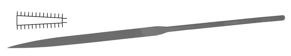 Glardon™ Vallorbe Swiss 6-1/4" Needle Knife File Cut 2 Medium - LA2405 by PMC Supplies