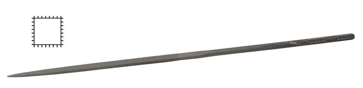 Glardon Vallorbe Swiss 6-1/4 inch square needle file with Cut 00 extra coarse teeth for metalworking and precision shaping