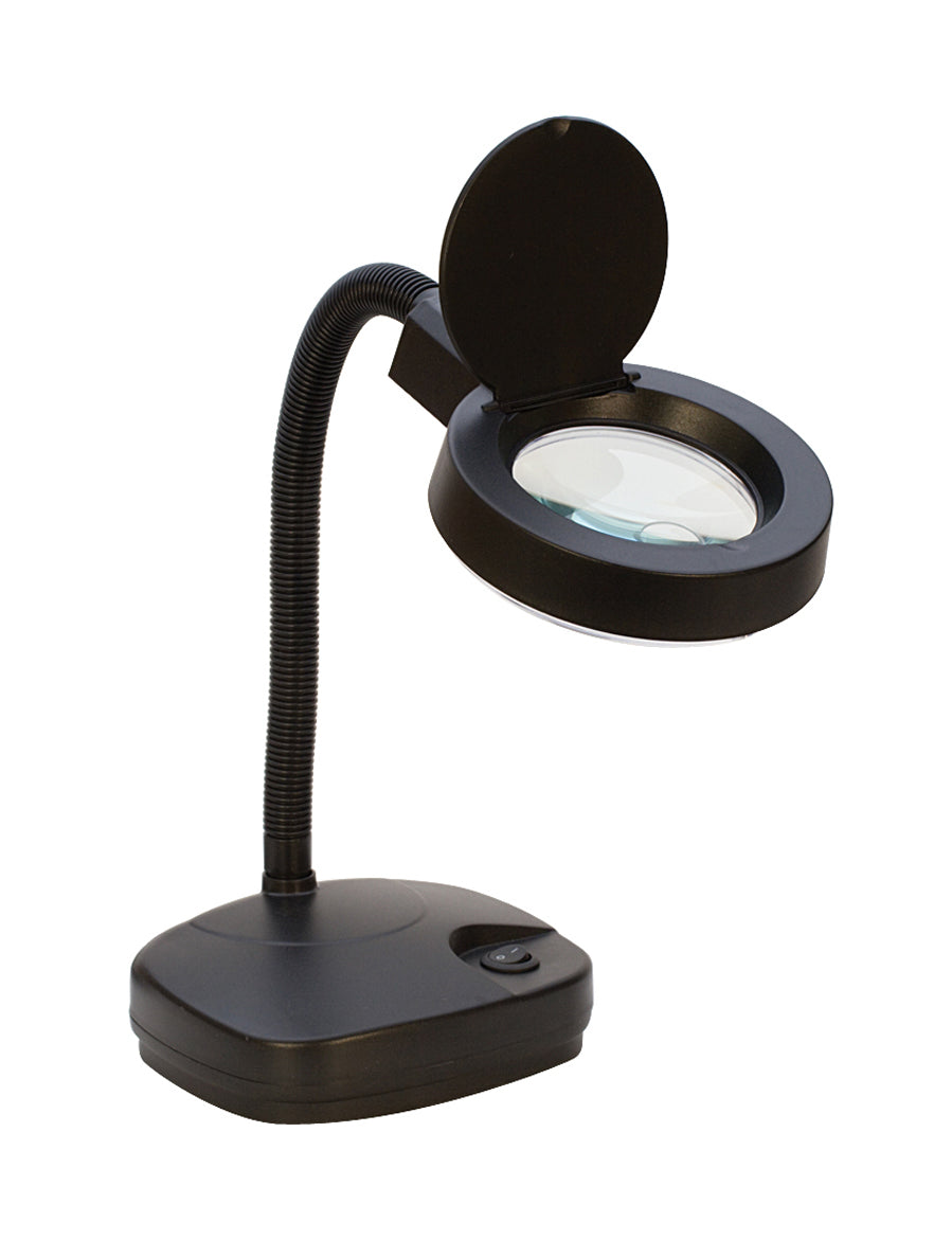 5X magnifying gooseneck lamp with 3.5-inch lens for hands-free close-up inspection
