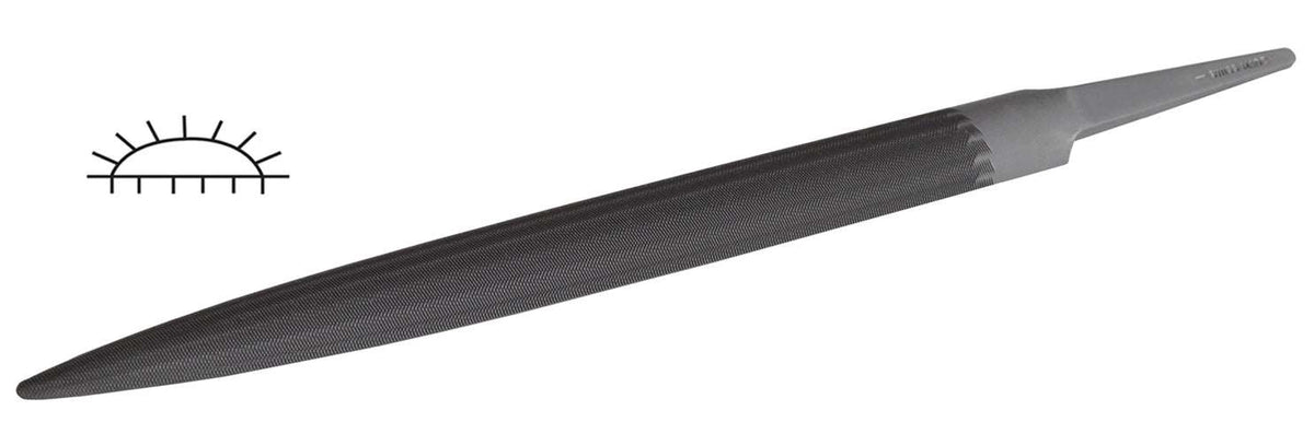 Glardon™ Vallorbe Swiss Half Round File 6" Cut 00 Extra Coarse - LP1560 by PMC Supplies