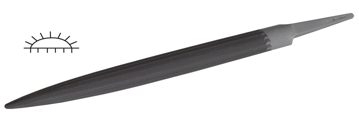 Glardon™ Vallorbe Swiss Half Round File 5" Cut 4 Fine - LP1560 by PMC Supplies