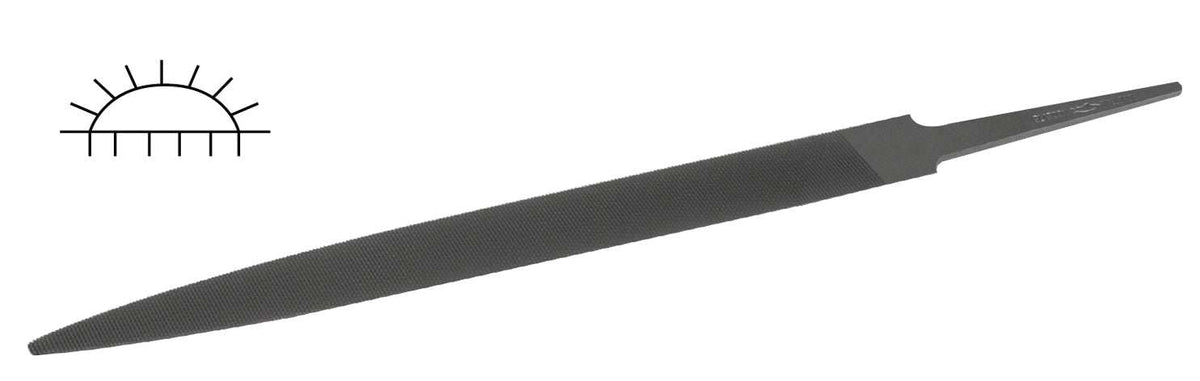 Glardon Vallorbe Swiss 6" Half Round Ring Slim File Cut 00 Extra Coarse - LP1566 by PMC Supplies