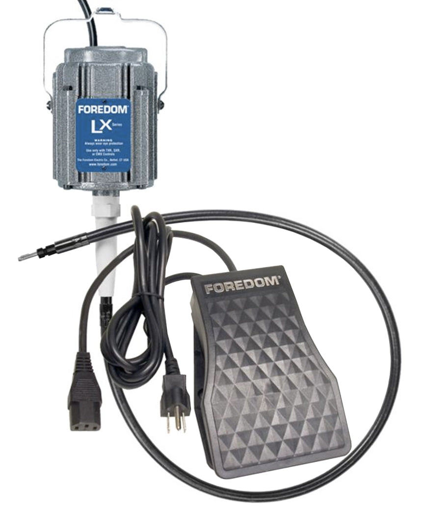 Foredom M.LX-TXR 115V flex shaft motor with TXR foot control for precision jewelry making