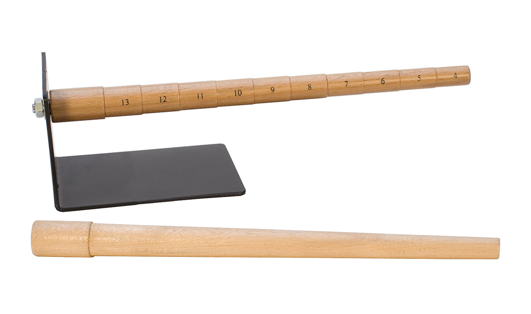 Stepped & Plain Wooden Ring Mandrel Set with Rotating Base - Sizes 4-13 by PMC Supplies