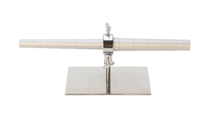 12-inch double-sided stepped mandrel with sizes 4-14, aluminum revolving mandrel on nickel-plated base for wax modeling and metal clay work