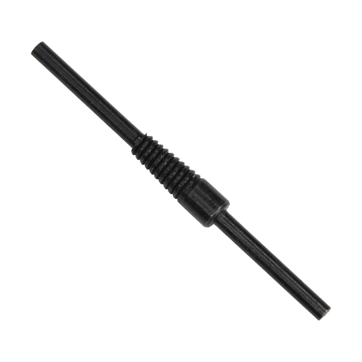 1/8 inch cartridge roll mandrel made of blackened tool steel for grinding and polishing with 1/8 inch shank and true runout design