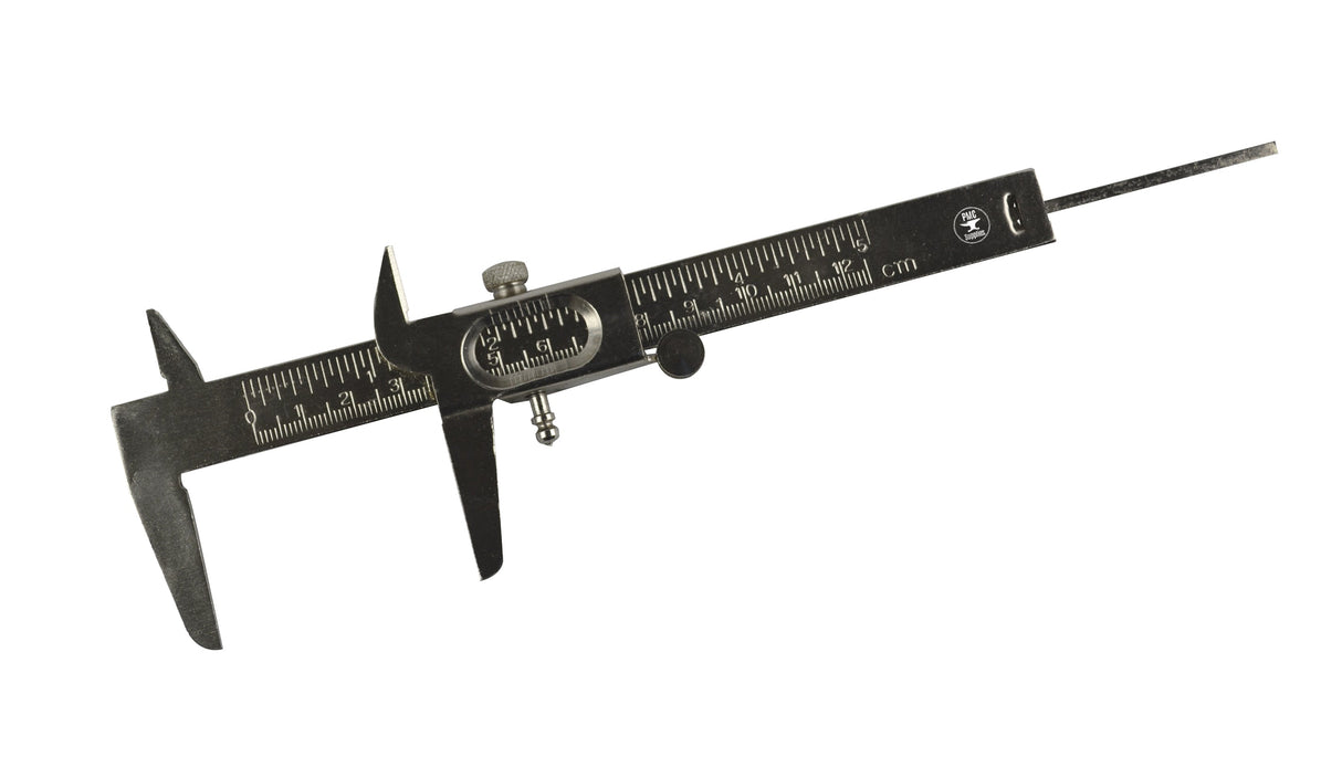 Vernier 5 inch metal calipers with precise vernier scale for measuring small objects up to 5 inches