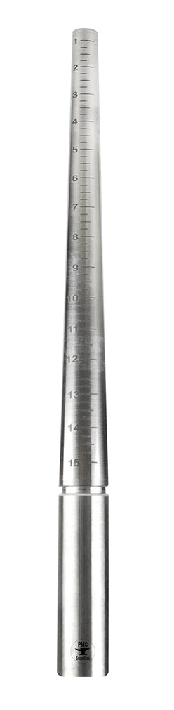 11-1/4" Solid Ungrooved Aluminum Ring Stick w/ Sizes 1-15 by PMC Supplies