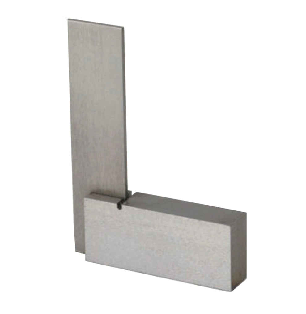 3 inch machinist square made of hardened carbon steel with ground surfaces for precise 90-degree measurements