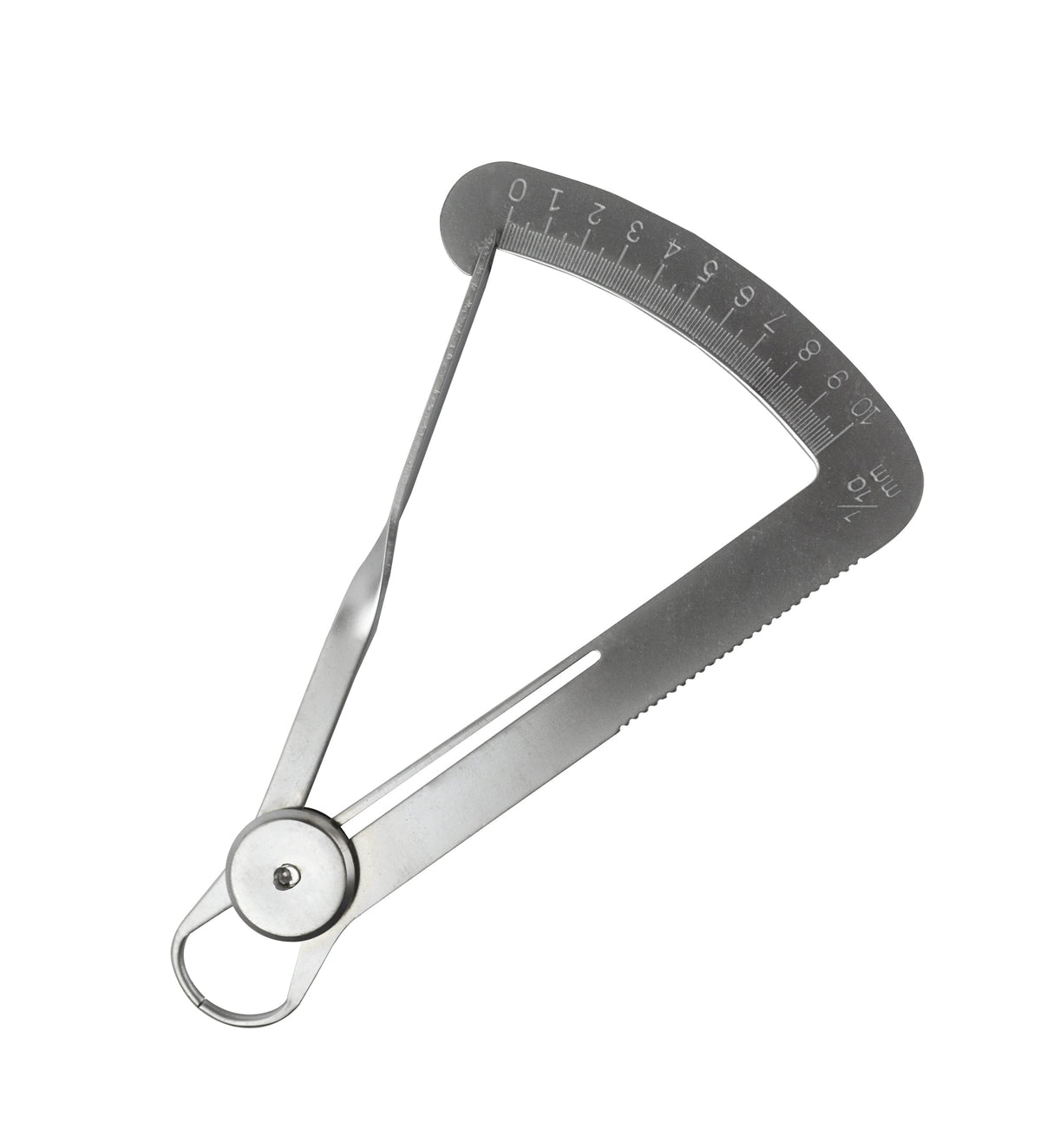 Compact stainless steel 0 to 10 mm pocket degree sliding gauge for precise gemstone measurement with dual-sided markings