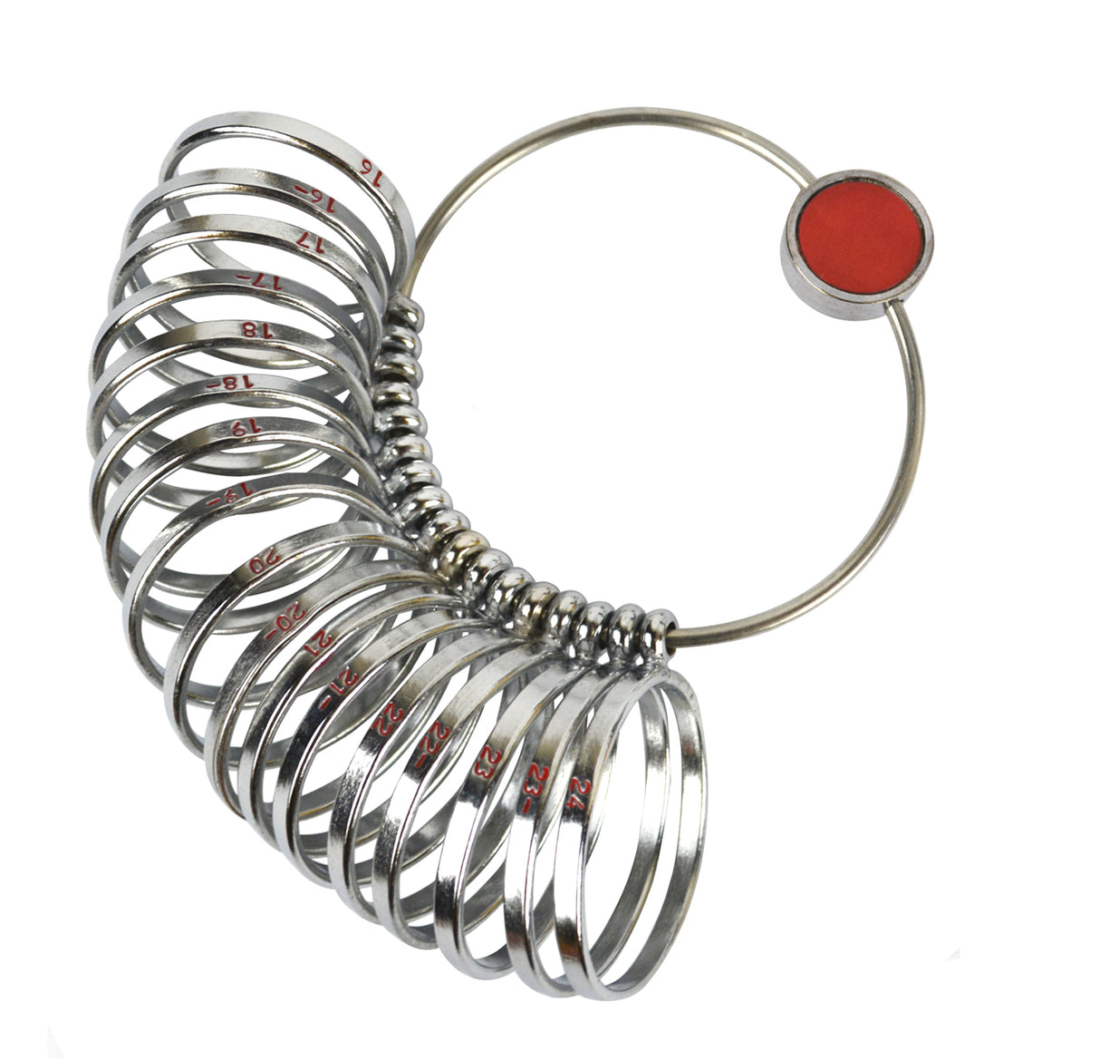 Jumbo Finger Ring Sizer Gauge with 16-24 Half Sizes by PMC Supplies