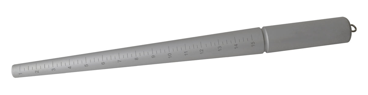 12" Aluminum Ring Stick with U.S. Standard Sizes 1-15 by PMC Supplies