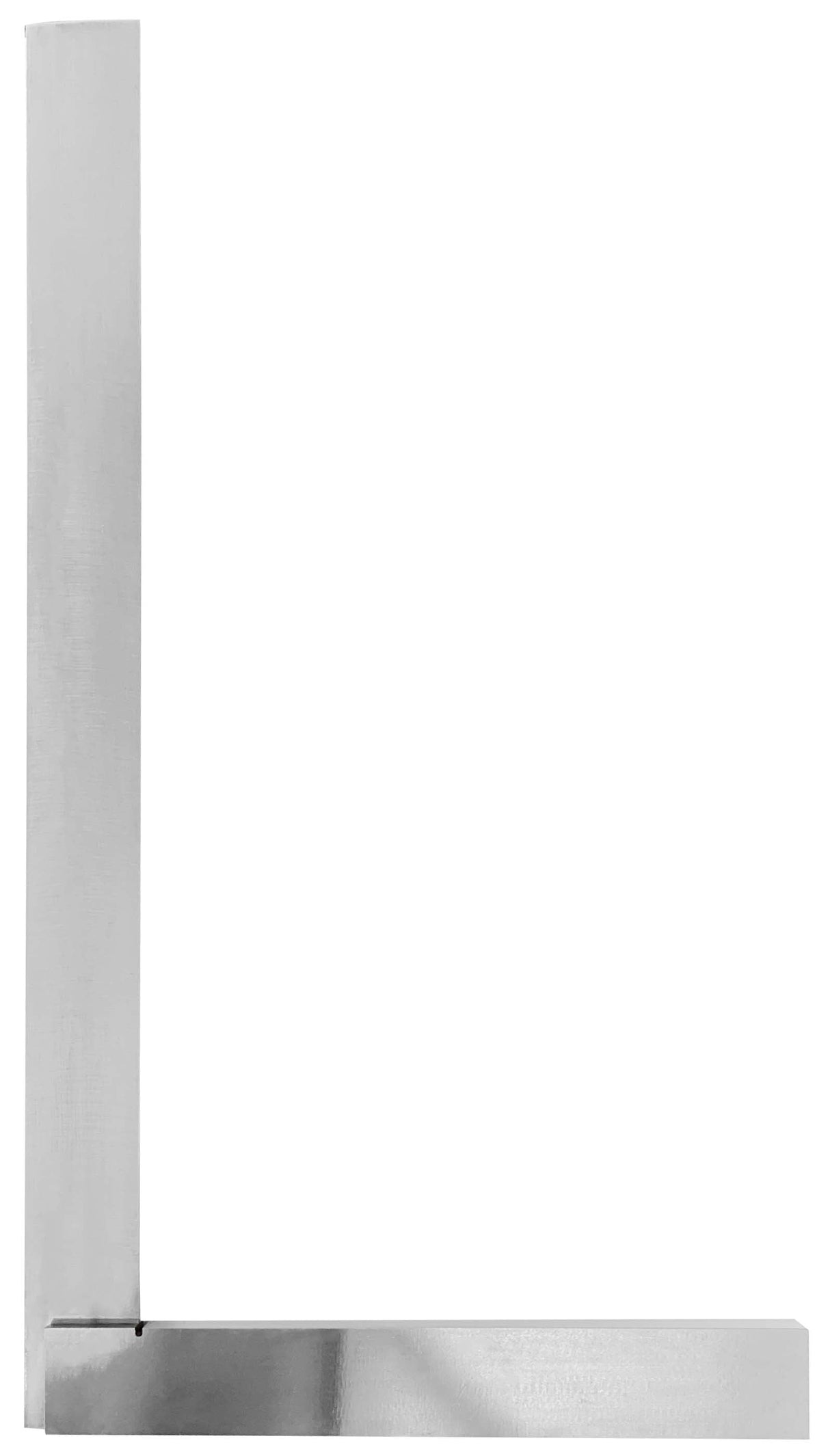 36-inch machinist square made of hardened carbon steel with ground surfaces, certified to DIN Standard 875 Grade 1 for precise layout and inspection tasks