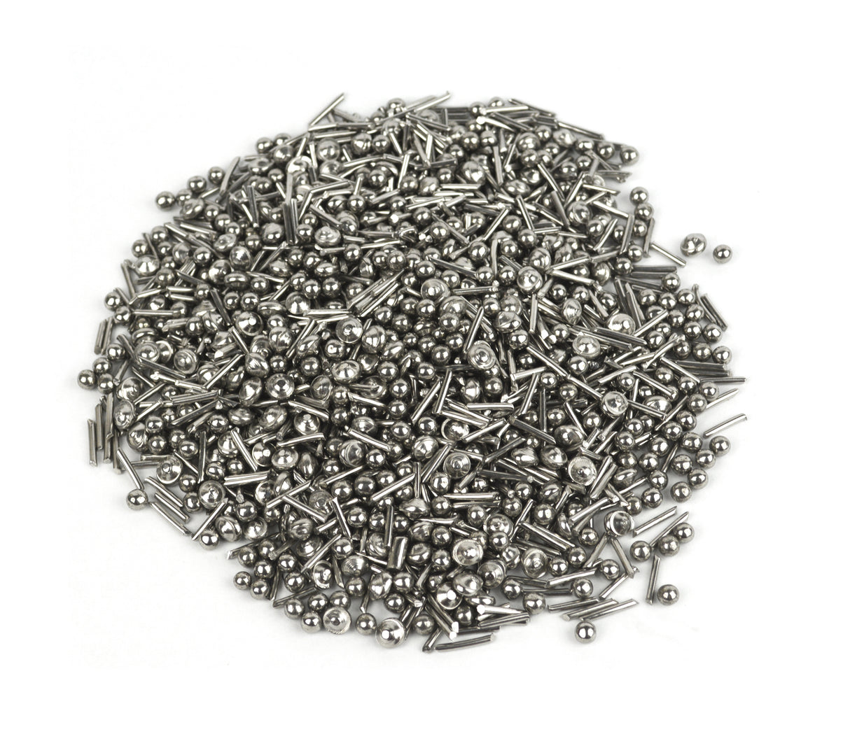 1 lb - Mixed Stainless Steel Media for Tumblers (Balls, Cross, Pins, and Satellite Shapes) by PMC Supplies