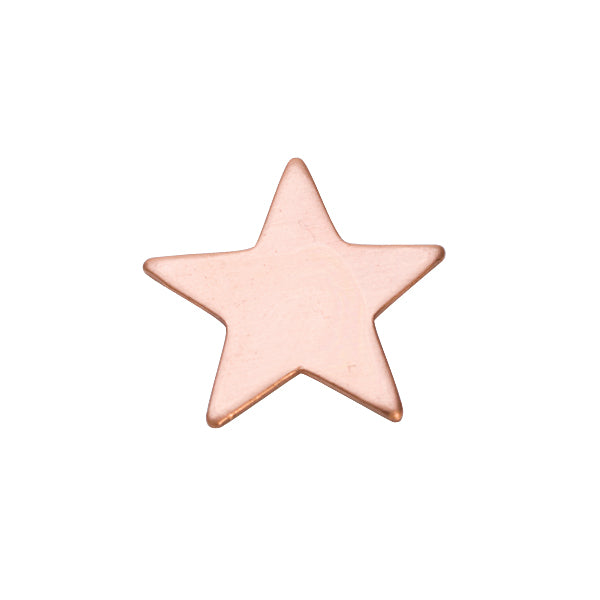 18ga copper star charm 0.875 inch copper jewelry pendant pack of 6
