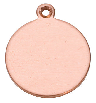 18ga copper drop 9/16 inch round bright copper jewelry finding pack of 6