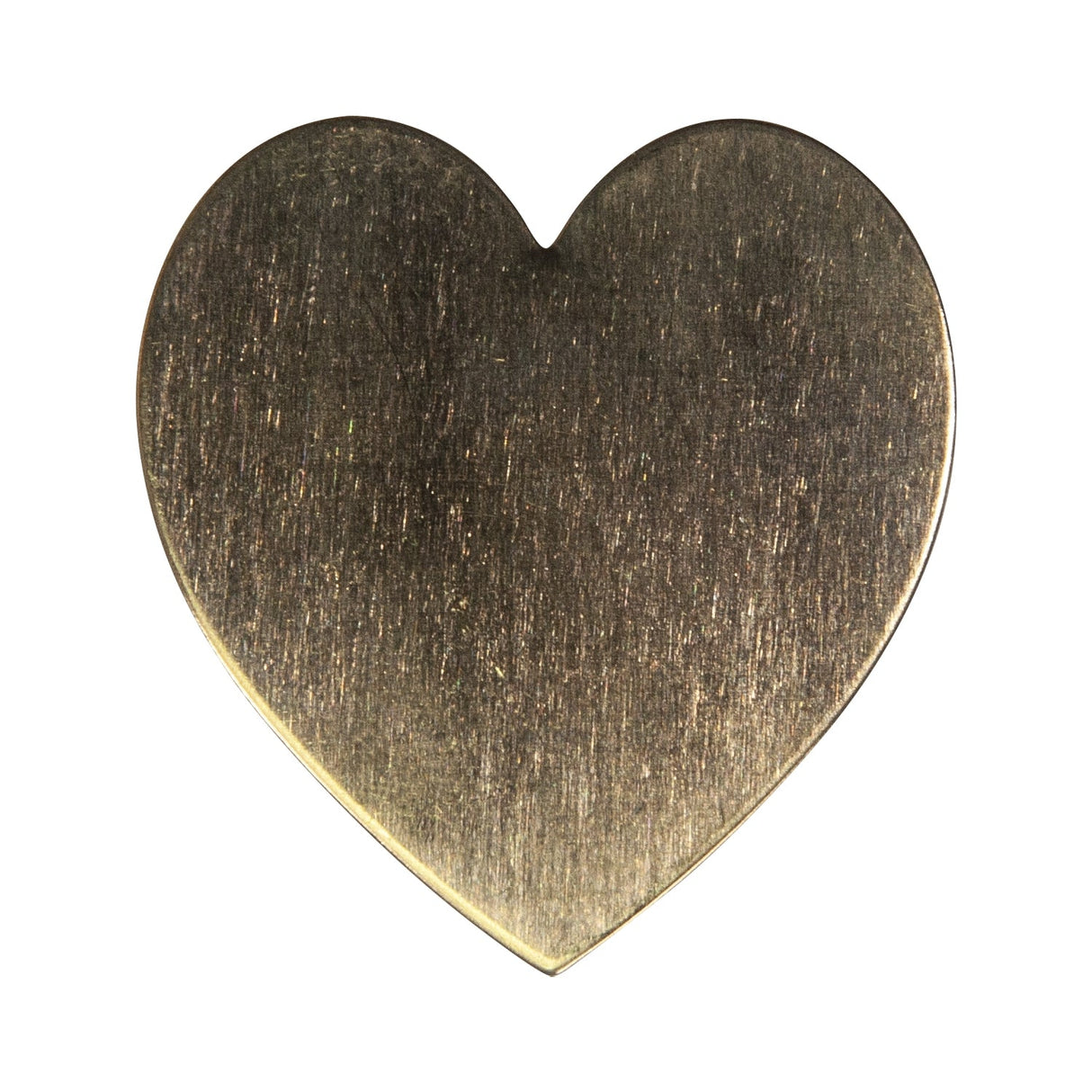 24 gauge large brass heart charm blank measuring 1-3/8 x 1-1/2 inches for jewelry making