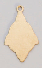 Brass 24GA Fancy Drop jewelry finding with ring 13/16" x 1/2" bright brass tone pack of 6