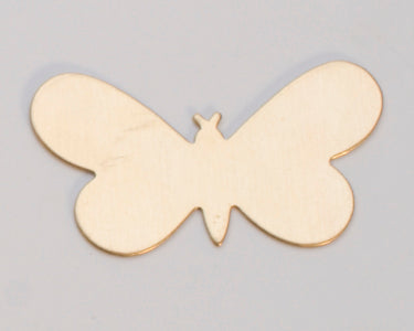 BRASS 24GA butterfly-shaped brass hardware fastener measuring 1 5/16" x 3/4"