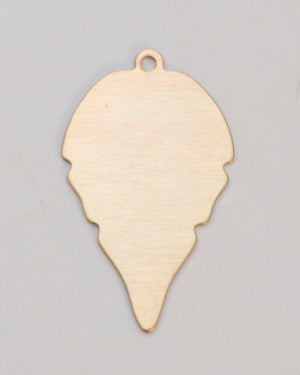 brass 24ga leaf with ring jewelry making hardware component pack of 6