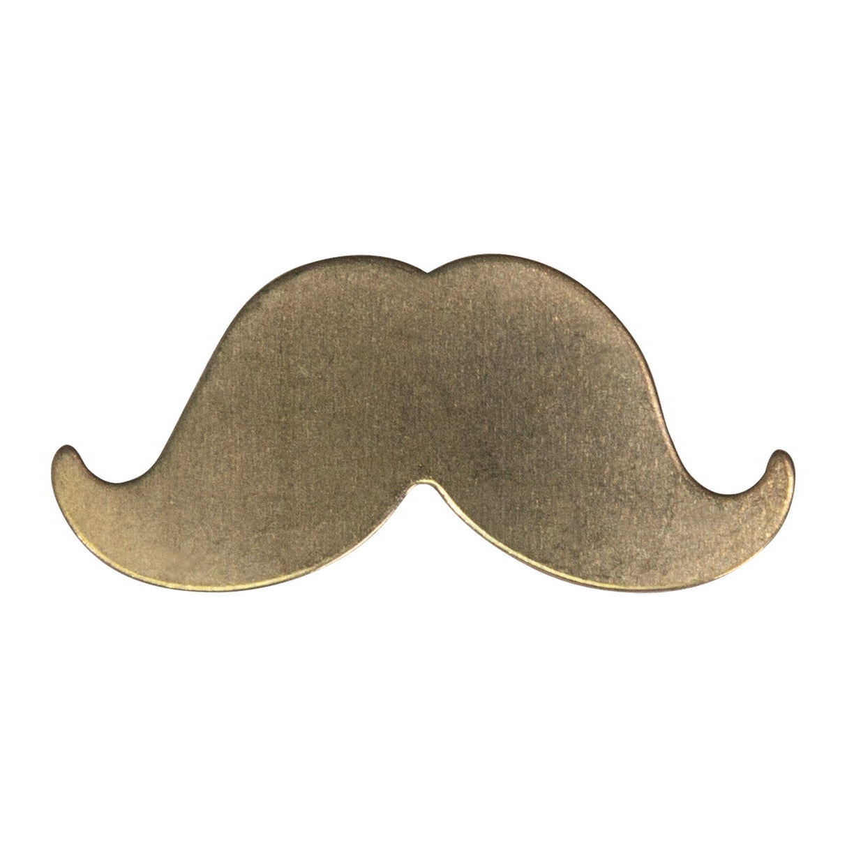 24 gauge brass small mustache charm blank 12.5mm x 6mm for jewelry making
