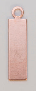 Copper 24GA rectangular jewelry connector with ring pack of six, 11/16" x 3/16" copper tone hardware for crafts and beadwork