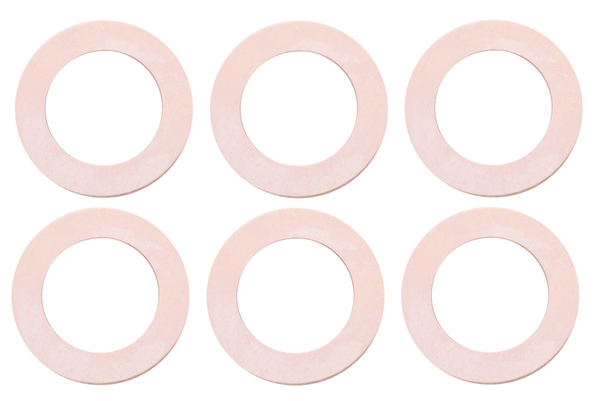 Set of six 24 gauge large copper rings 1-3/8" x 7/8" charm blanks for jewelry making