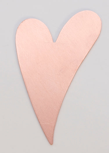 Copper 24GA funky heart-shaped metal charm for jewelry making and crafts