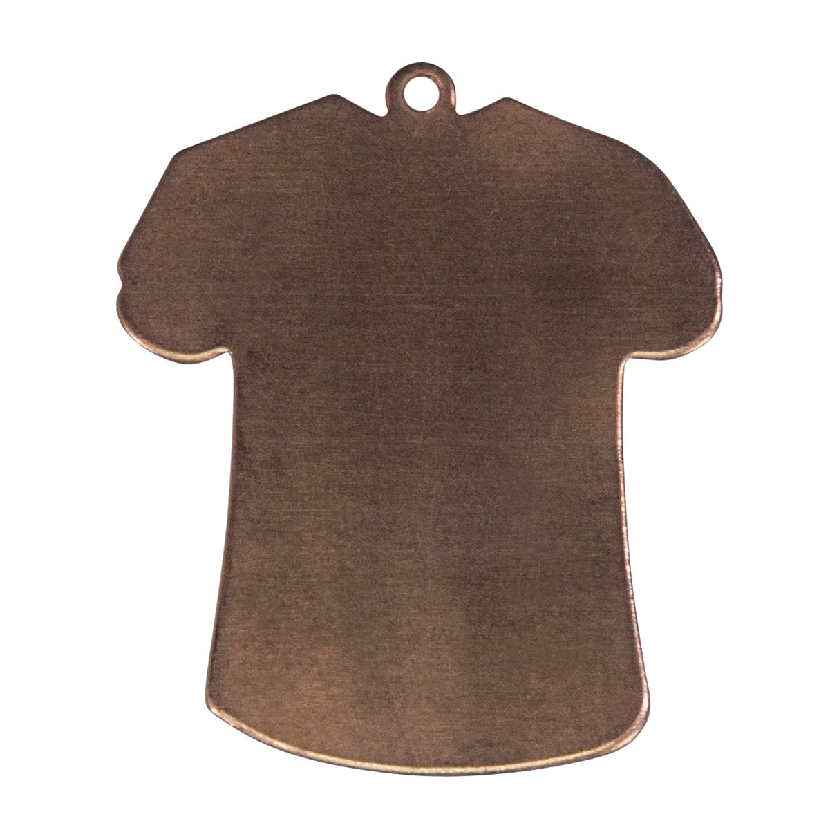 24 gauge large copper T-shirt charm blank with ring attachment 32.5mm x 27mm for jewelry making