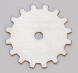 Nickel silver 24ga 3/4 inch solid gear for jewelry making pack of 6