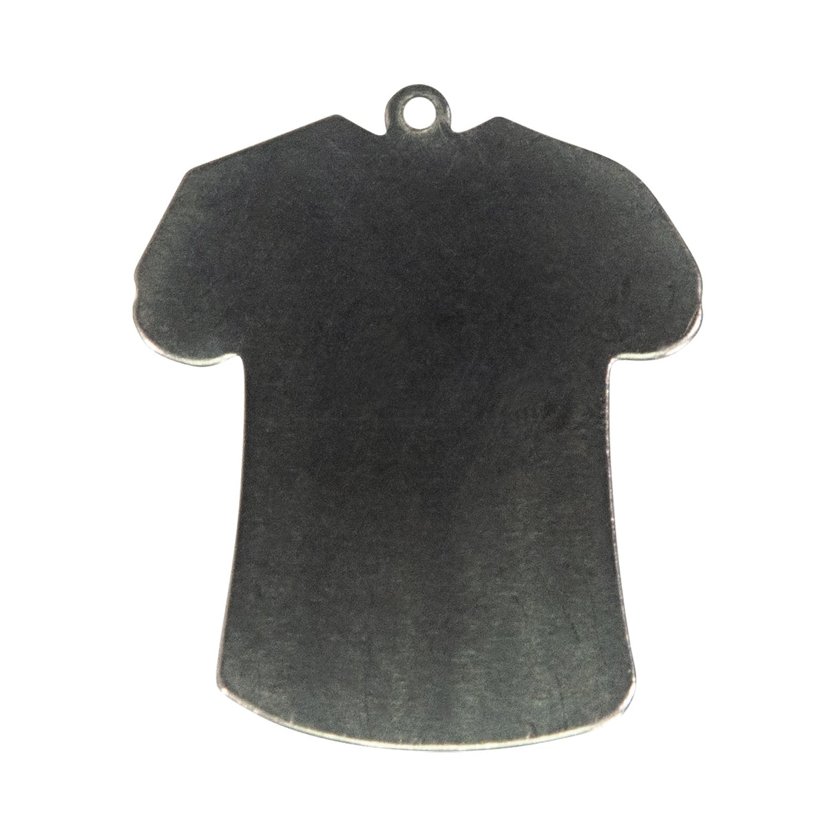 24 gauge nickel silver large T-shirt charm blank with ring for jewelry making