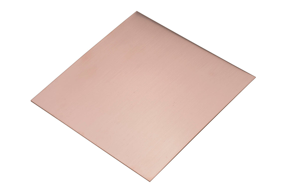 6x6 inch 22 gauge copper sheet for crafting and metalwork projects