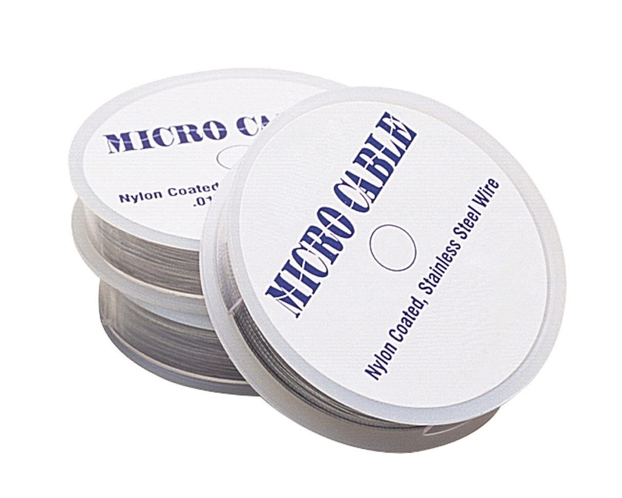 .018" stainless steel micro cable wire nylon coated spool 100 feet