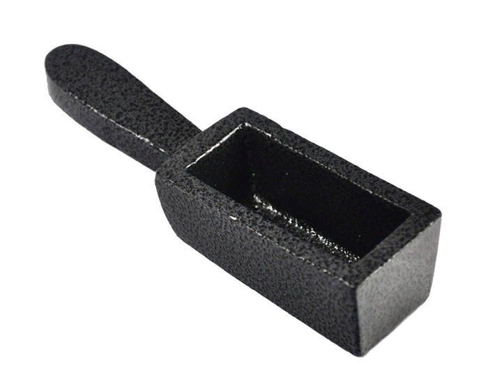 25 T. oz cast iron loaf pan ingot mold with handle for gold casting