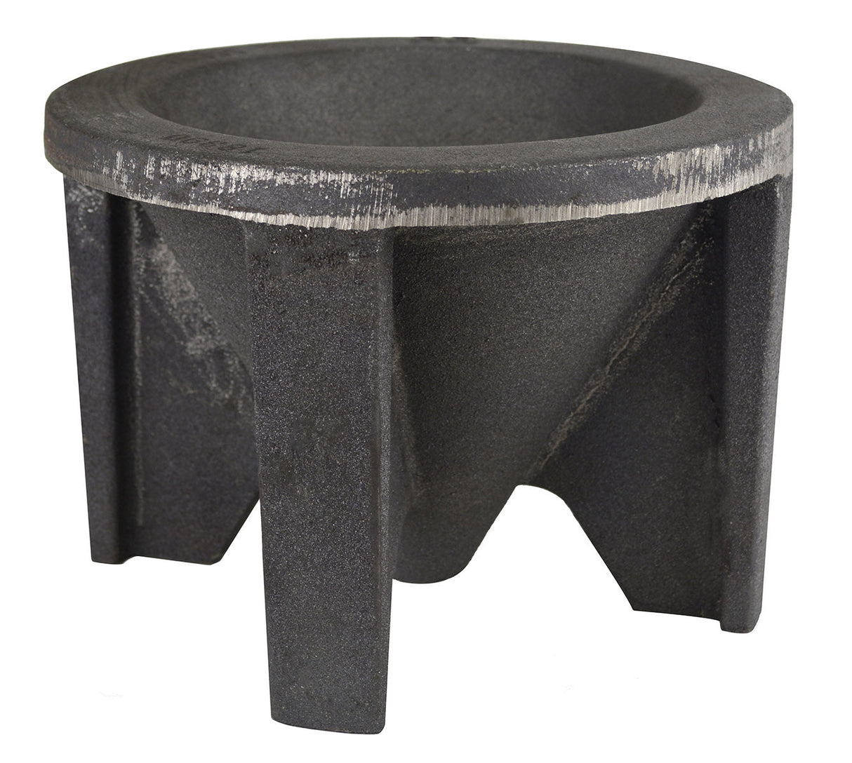 8 inch diameter x 6 inch deep cast iron conical slag mold for gold pouring