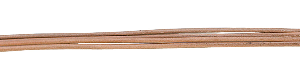 2 mm round natural leather cord in natural color spool for jewelry crafting