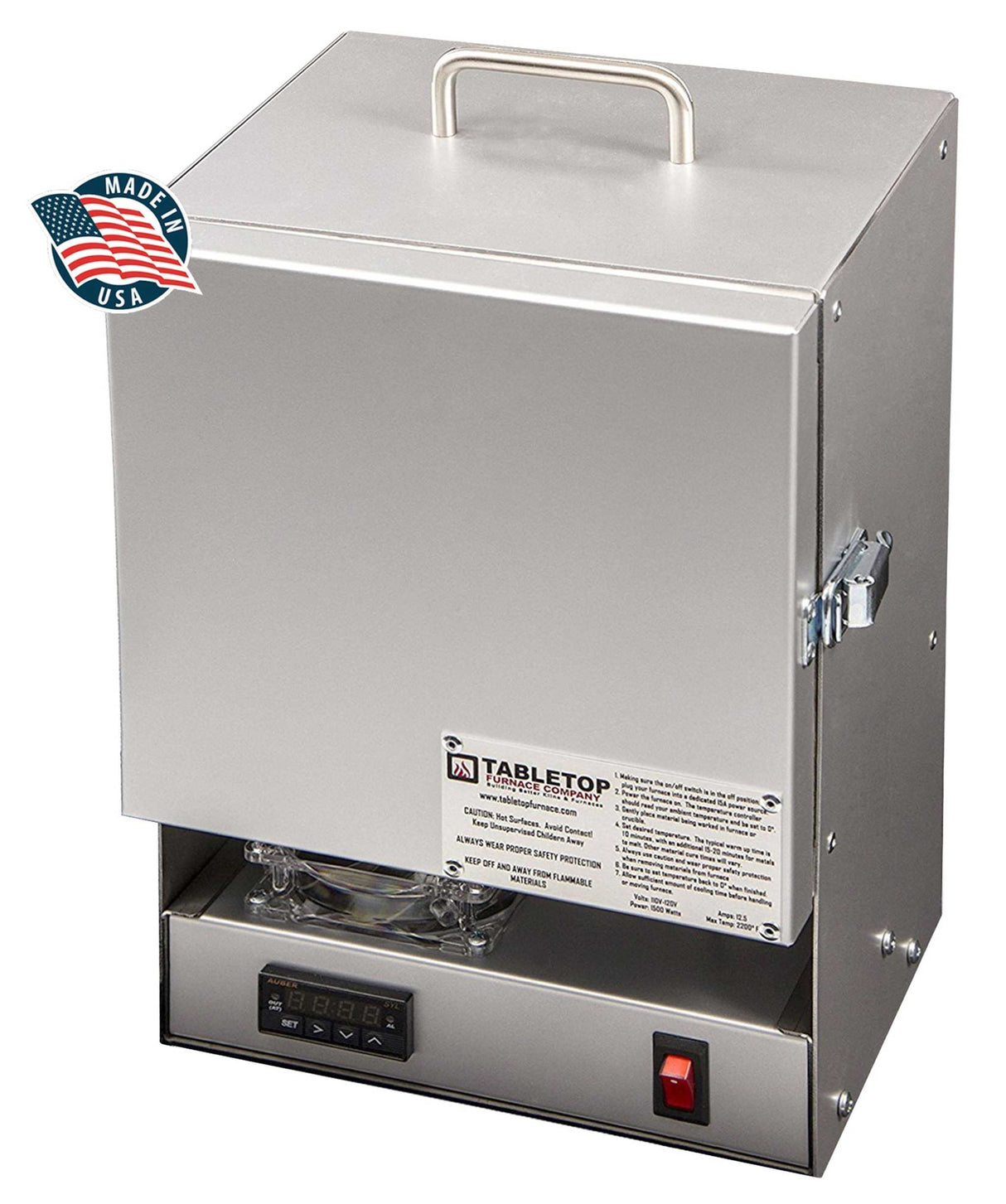 TableTop RapidFire Pro-L Standard Furnace stainless steel compact tabletop kiln for ceramics and glassfusing