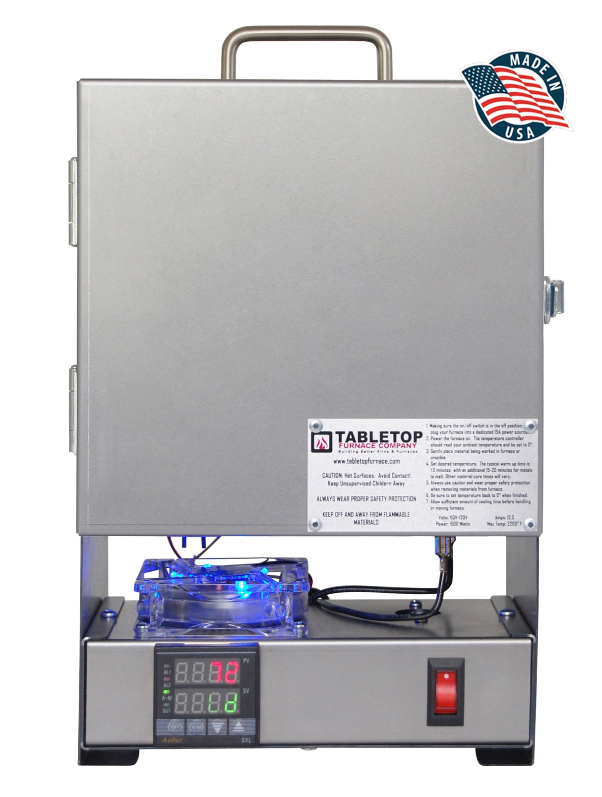 TableTop RapidFire Pro-LP Programmable Furnace stainless steel portable kiln for precise firing