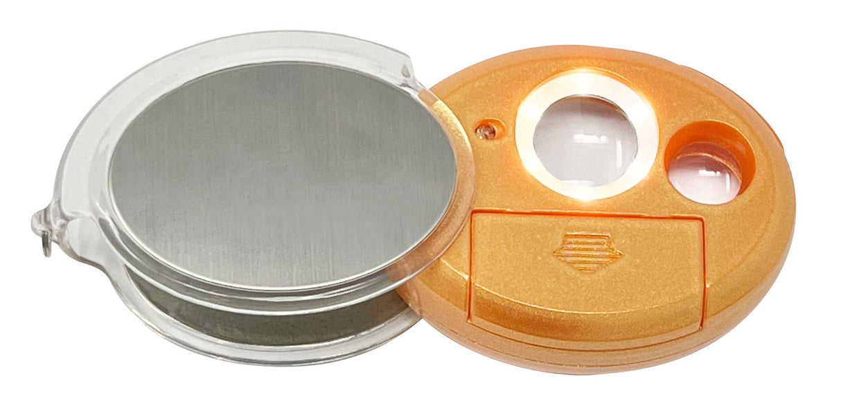 Double Lens & Lighted Loupe Triplet 10x and 14x Vermilion by PMC Supplies